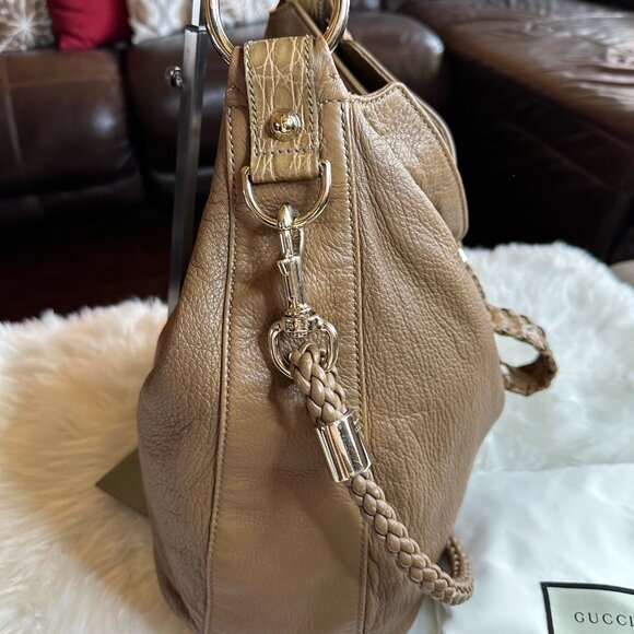 Authentic Gucci G Wave Large Leather Hobo Bag - Picture 6 of 17